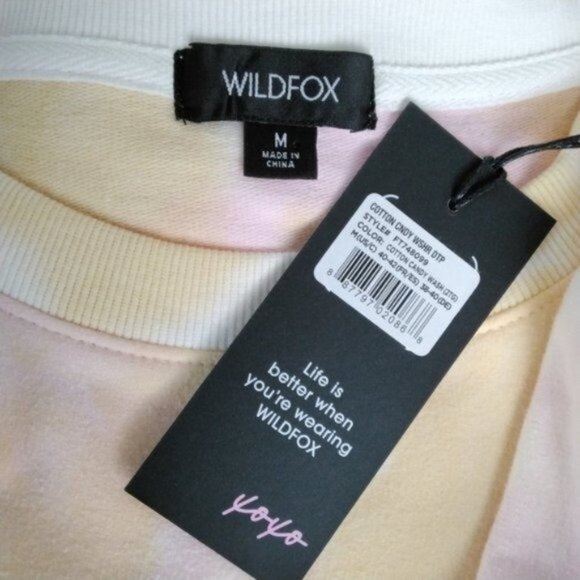 Wildfox Cotton Candy Wash Tie Dye Sweatshirt Small - Picture 4 of 8